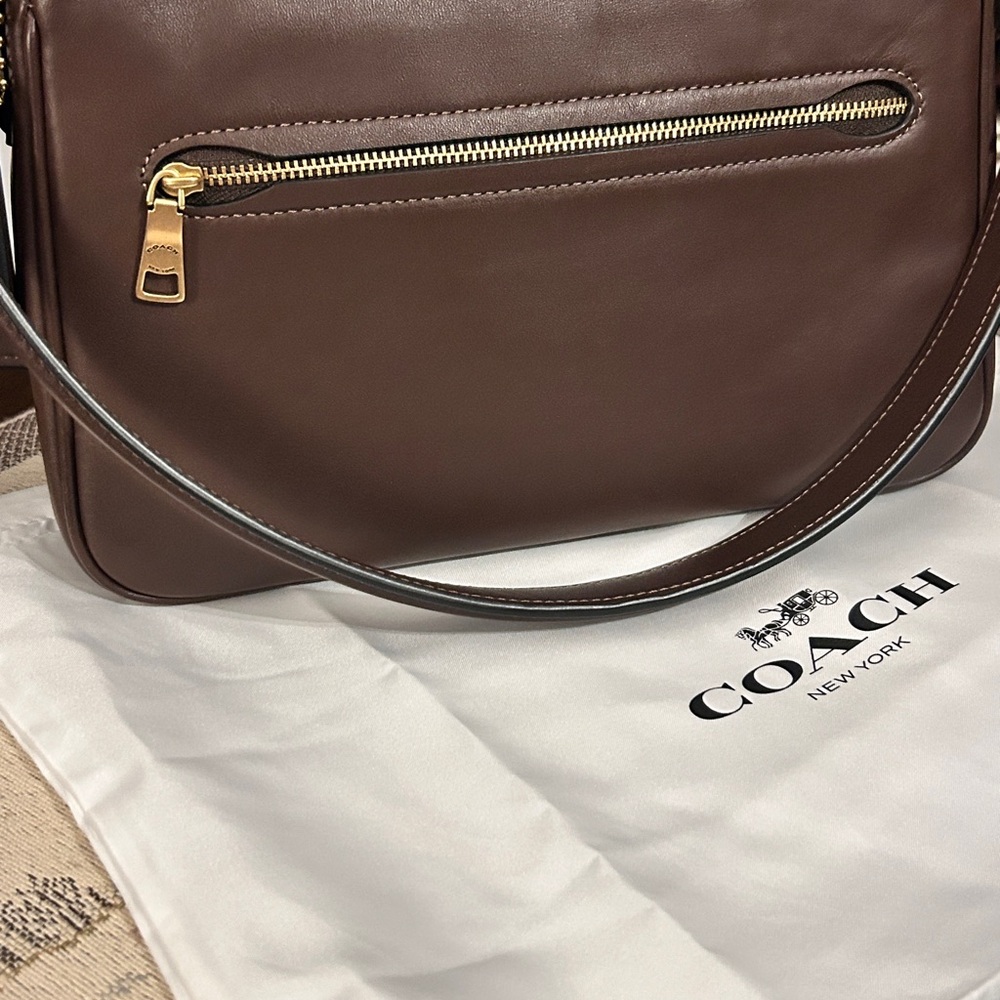 Coach Soft Tabby Shoulder Bag - Dark Brown - Picture 11 of 13